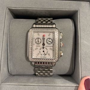 Michelle Deco XL Diamond Watch with Second Band